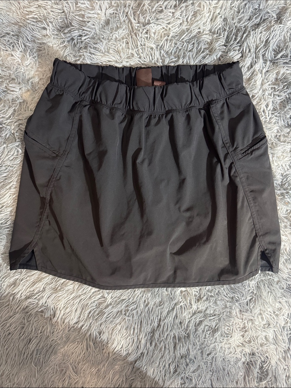 Black Active Mini Skirt with Elastic Waist